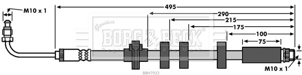 BORG & BECK Pidurivoolik BBH7933